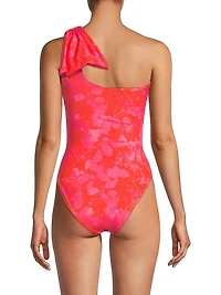 Clara Floral One-Shoulder One-Piece Swimsuit