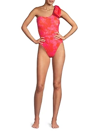Clara Floral One-Shoulder One-Piece Swimsuit