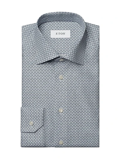 Contemporary-Fit Geometric Twill Shirt