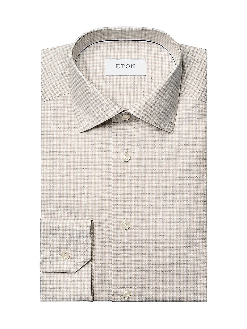 Slim-Fit Grid Check Shirt