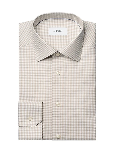 Slim-Fit Grid Check Shirt