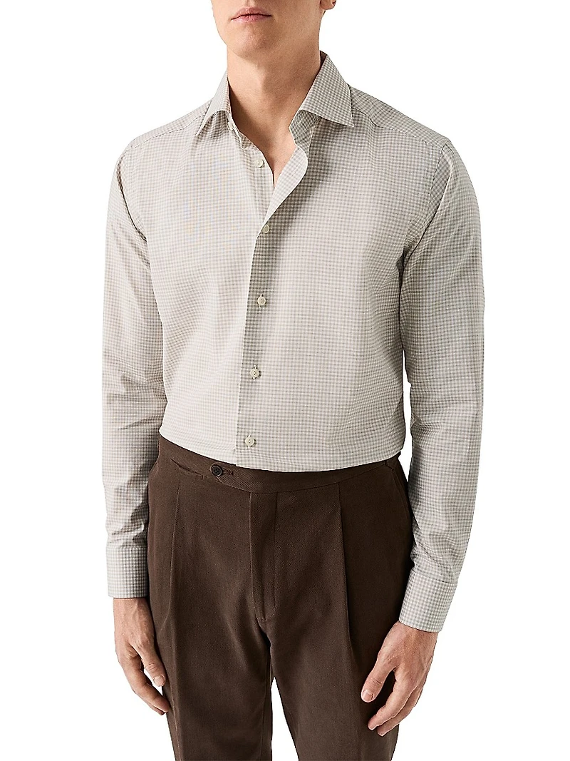 Slim-Fit Grid Check Shirt