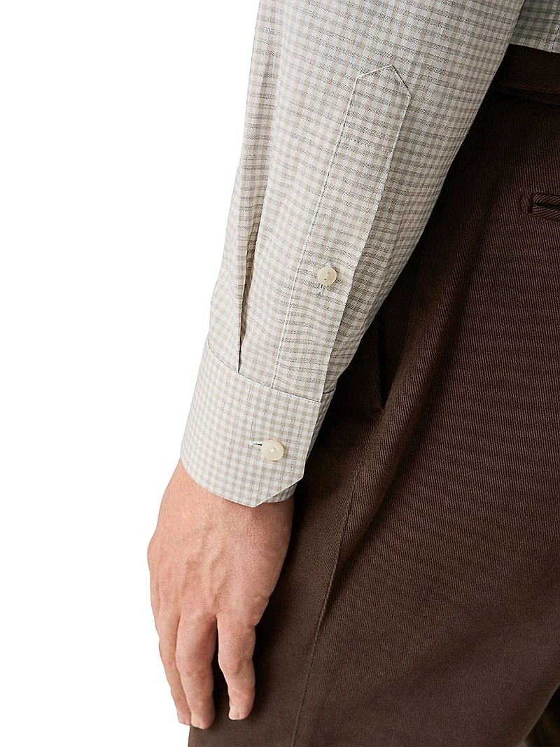 Slim-Fit Grid Check Shirt
