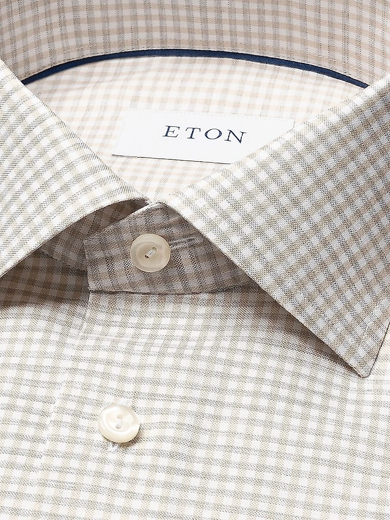 Slim-Fit Grid Check Shirt