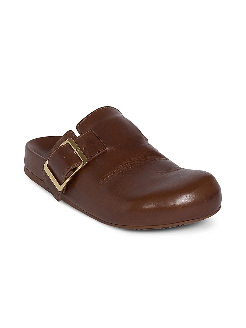 Women's Ease Buckle Leather Mules