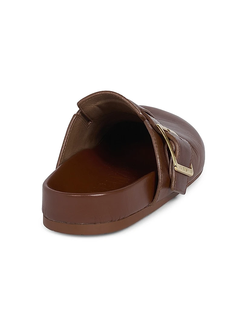 Women's Ease Buckle Leather Mules