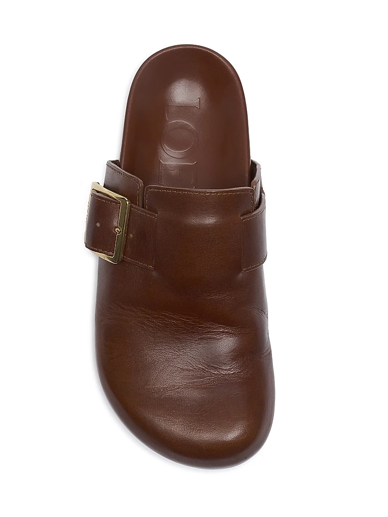 Women's Ease Buckle Leather Mules