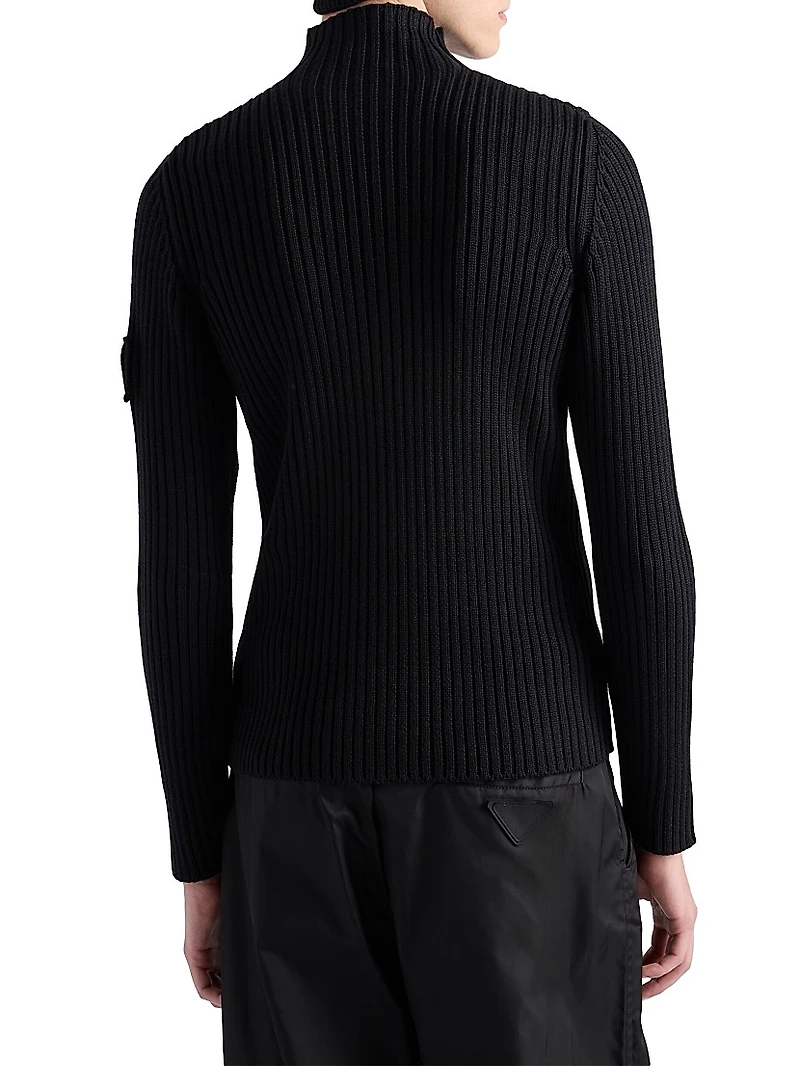 Wool Mock Turtleneck Sweater
