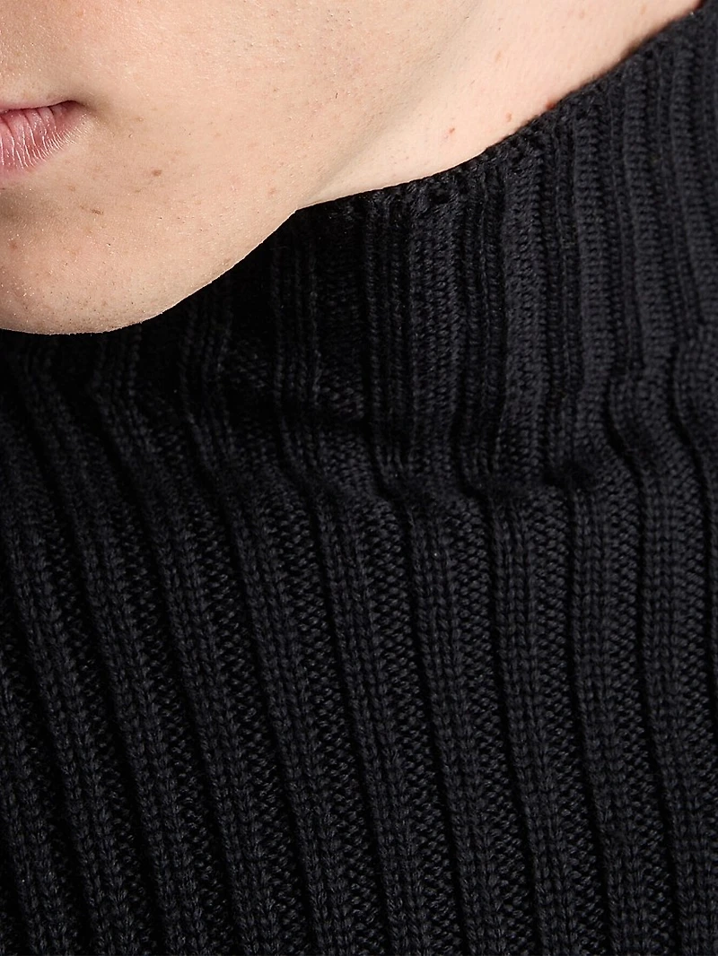 Wool Mock Turtleneck Sweater