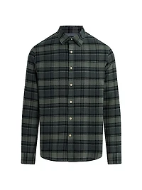 Check Cotton-Blend Flannel Shirt