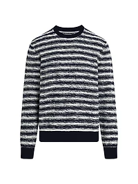 Drew Striped Knit Crewneck Sweater