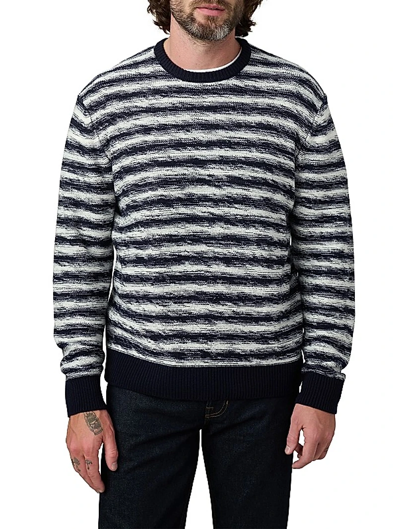 Drew Striped Knit Crewneck Sweater
