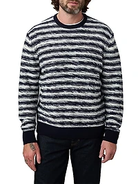 Drew Striped Knit Crewneck Sweater