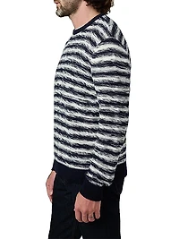 Drew Striped Knit Crewneck Sweater
