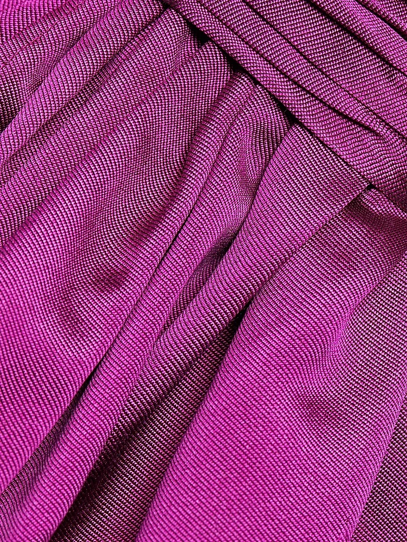 Nadine Silk-Wool Draped Strapless Gown