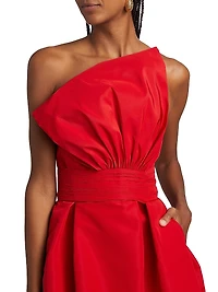 Willow Silk Bow Strapless Midi-Dress