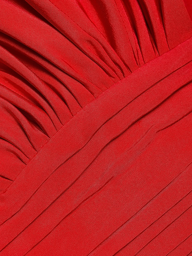 Willow Silk Bow Strapless Midi-Dress