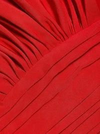 Willow Silk Bow Strapless Midi-Dress