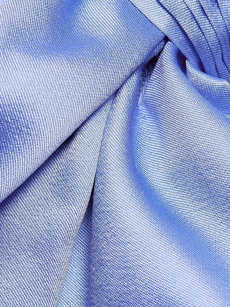 Elara Silk-Wool One-Shoulder Column Gown