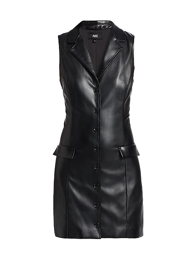 Graciella Faux Leather Minidress