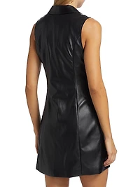 Graciella Faux Leather Minidress