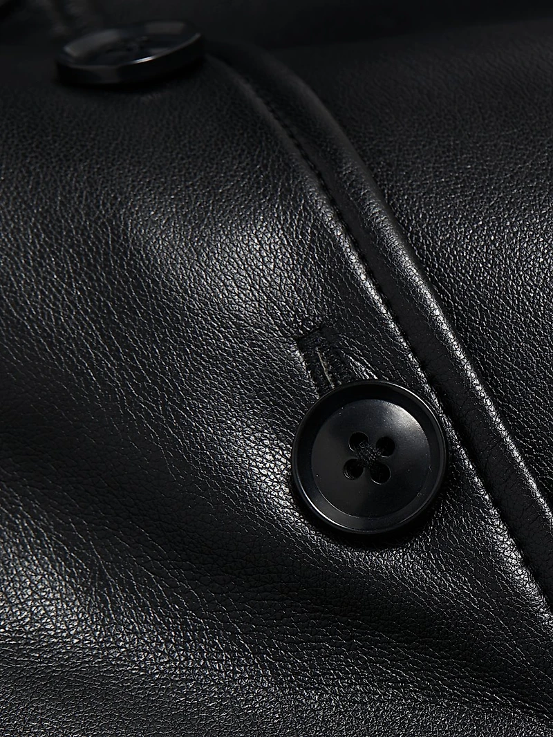 Graciella Faux Leather Minidress