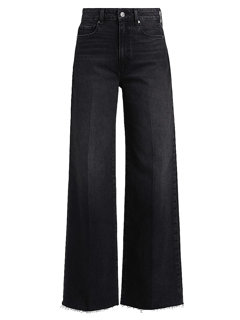 Anessa High-Rise Raw Hem Jeans