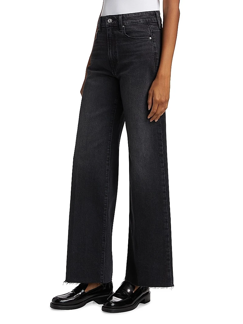 Anessa High-Rise Raw Hem Jeans
