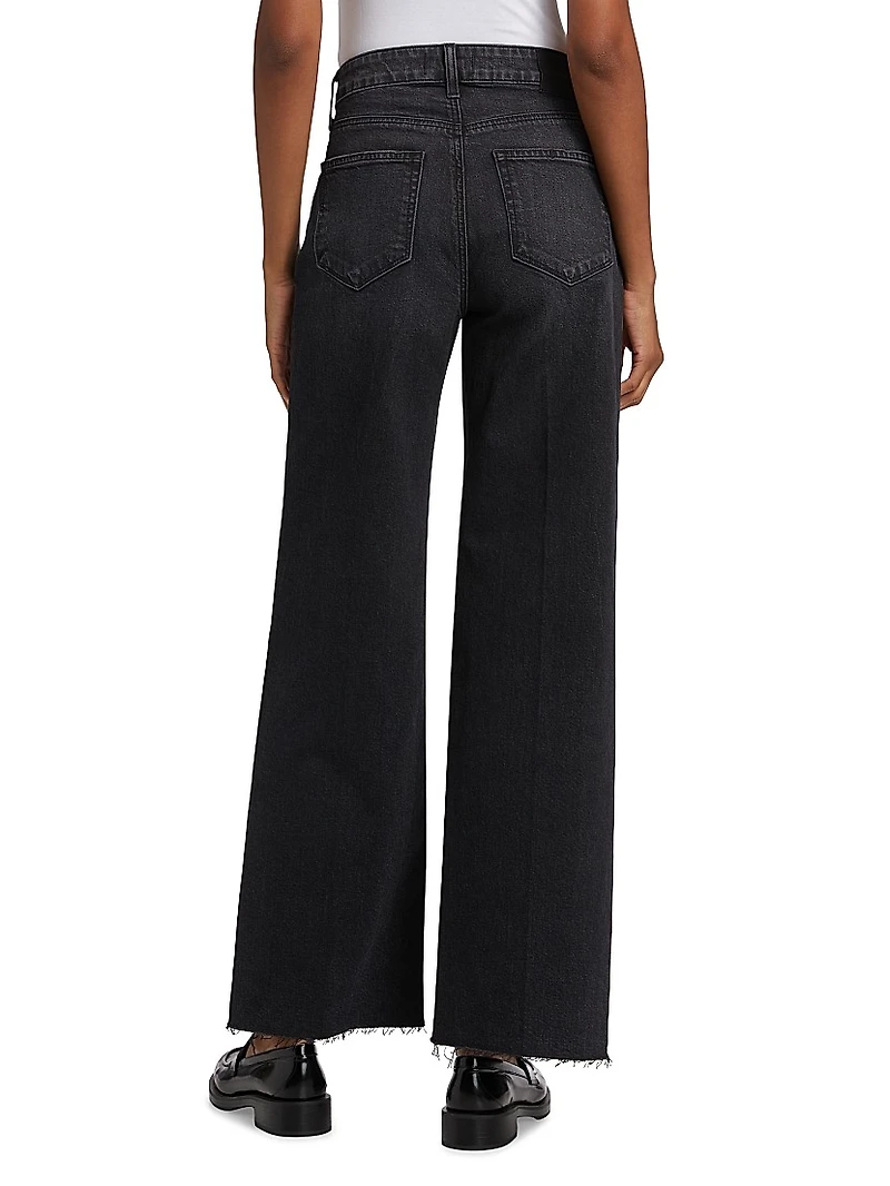 Anessa High-Rise Raw Hem Jeans