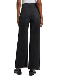 Anessa High-Rise Raw Hem Jeans