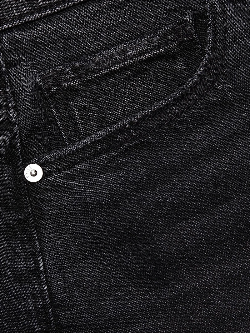 Anessa High-Rise Raw Hem Jeans