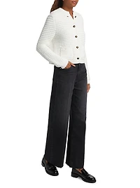 Anessa High-Rise Raw Hem Jeans