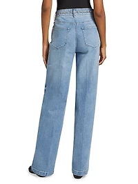 Sasha Embellished Straight-Leg Jeans