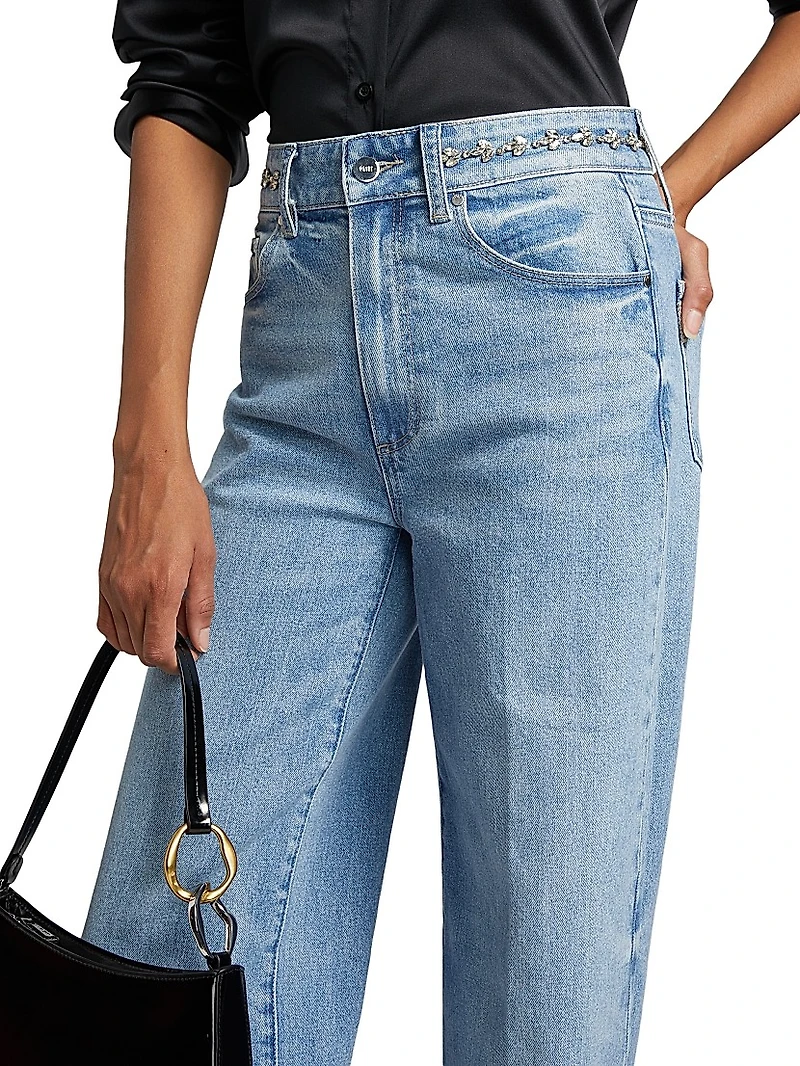 Sasha Embellished Straight-Leg Jeans