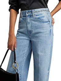Sasha Embellished Straight-Leg Jeans