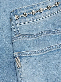 Sasha Embellished Straight-Leg Jeans