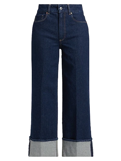 Sasha Wide-Cuff Jeans