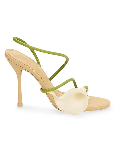 Cassidy 110MM Floral Leather Sandals