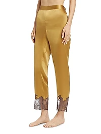 Lolita Lace-Trim Silk Pajamas