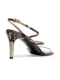 Loop 75MM Snake-Embossed Leather Sandals