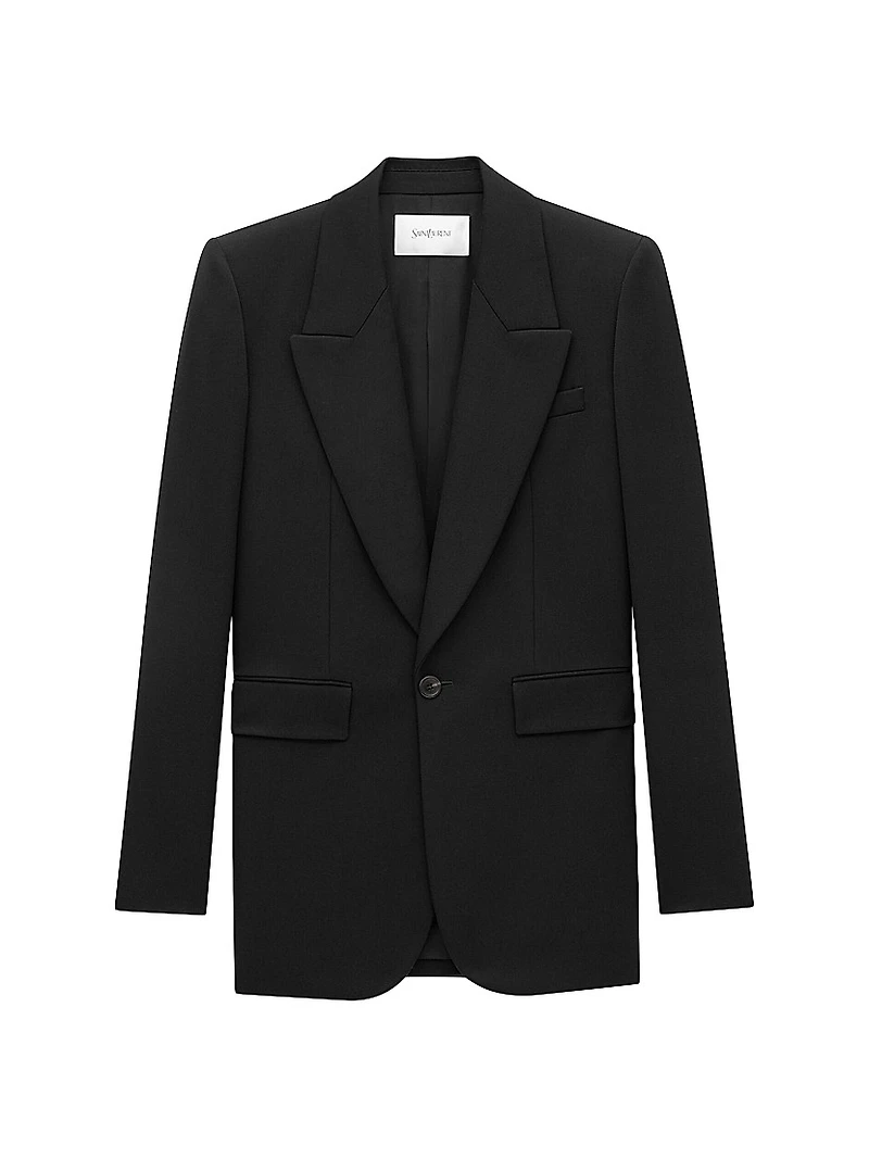 Jacket in Grain De Poudre