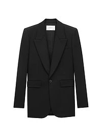 Jacket in Grain De Poudre