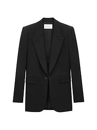 Jacket in Grain De Poudre