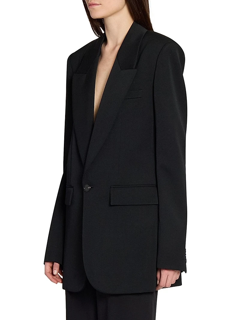 Jacket in Grain De Poudre