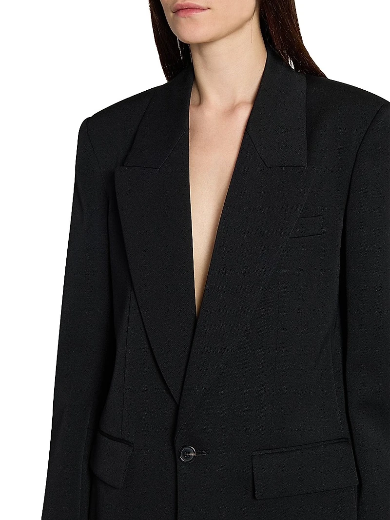 Jacket in Grain De Poudre