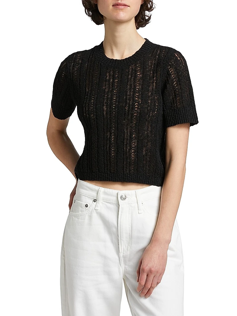 Johanna Open Knit Top