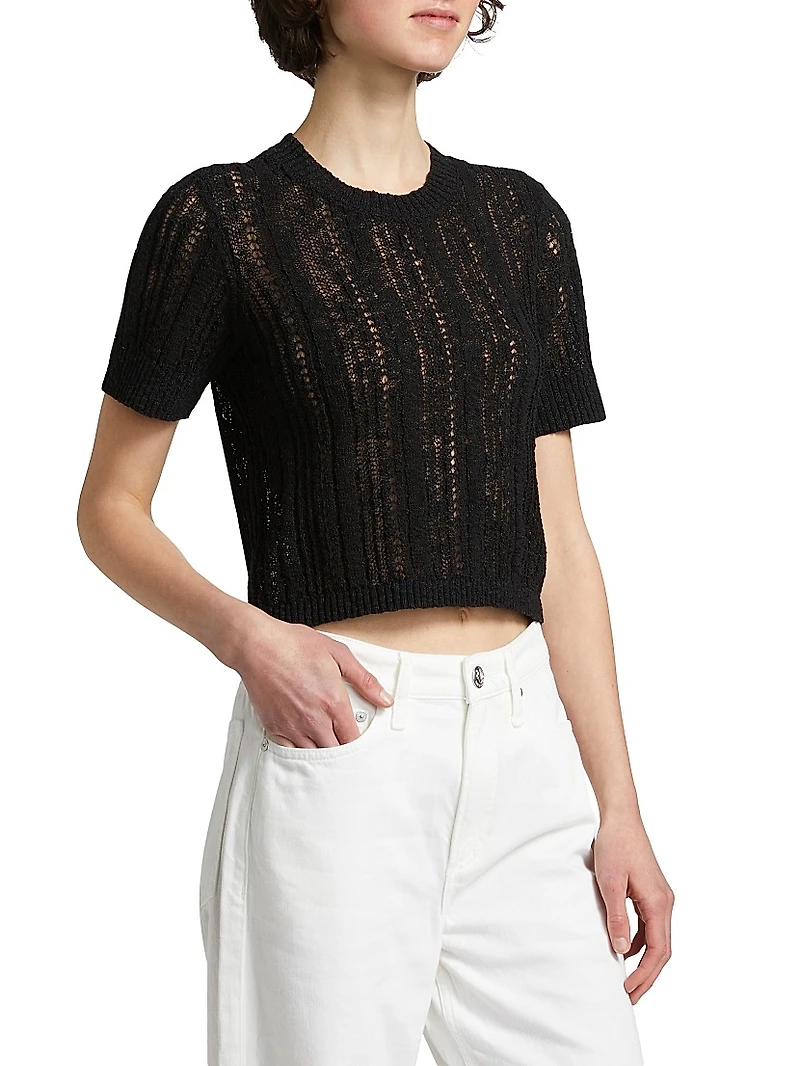 Johanna Open Knit Top