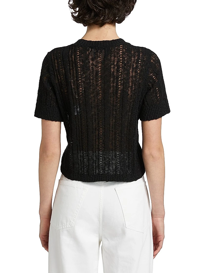 Johanna Open Knit Top