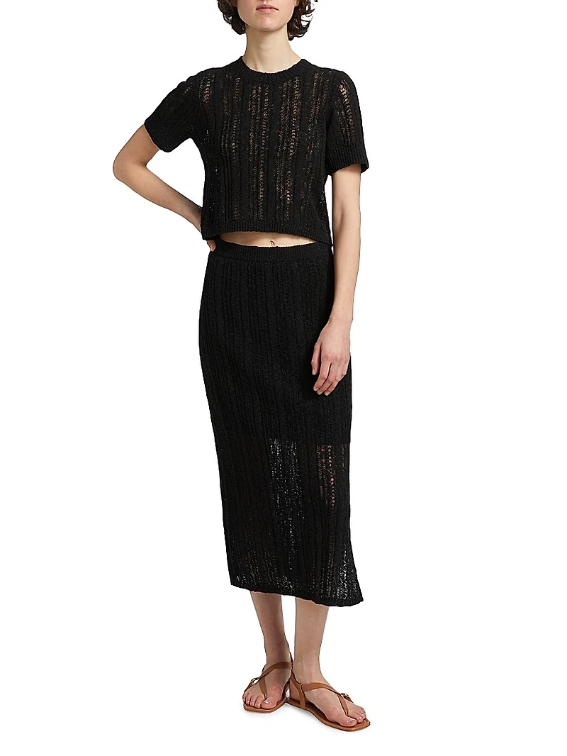 Johanna Open Knit Top