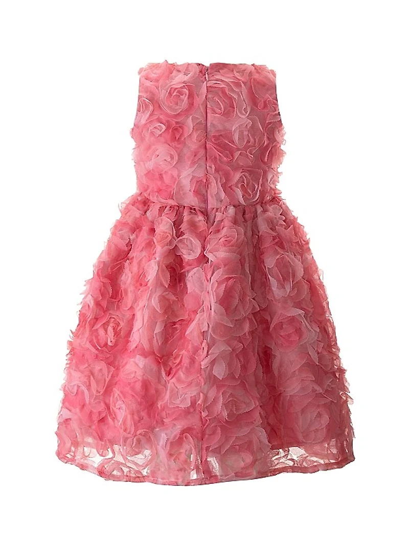Little Girl's & Girl's Rosette Flutter Dress